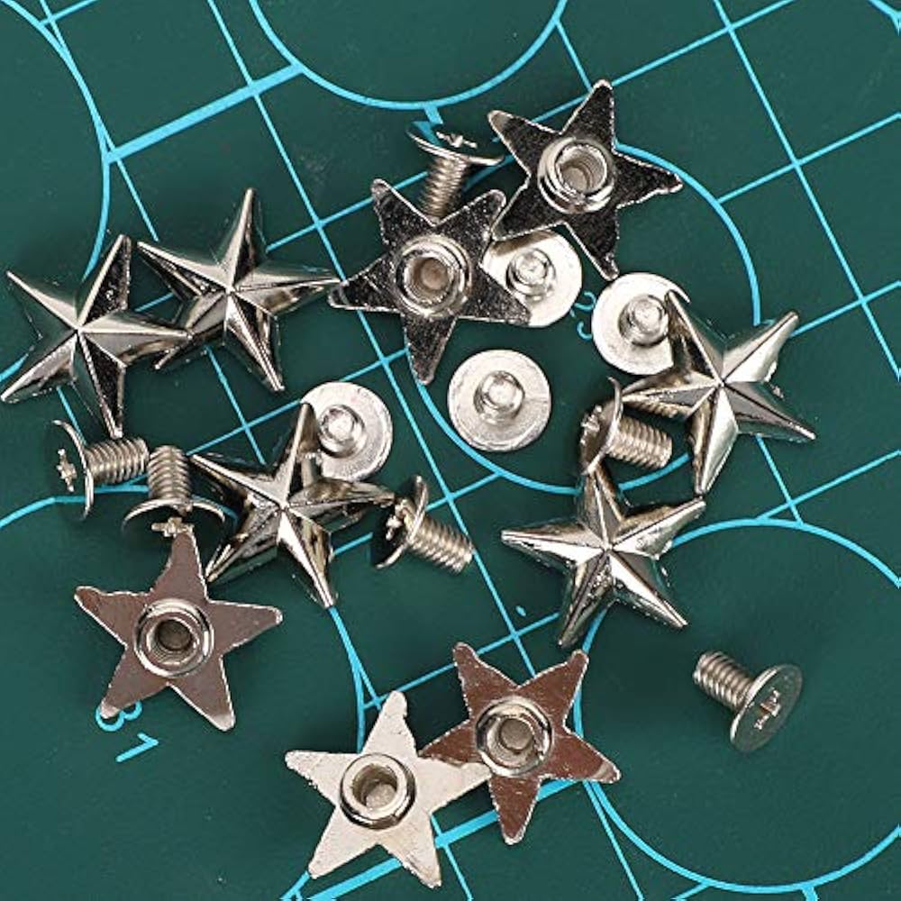 Amazon.com: 30 Sets Star Studs Star Rivets Screw Zinc Alloy